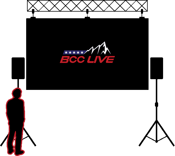 Scale image of BCC Live's Large LED Screen.