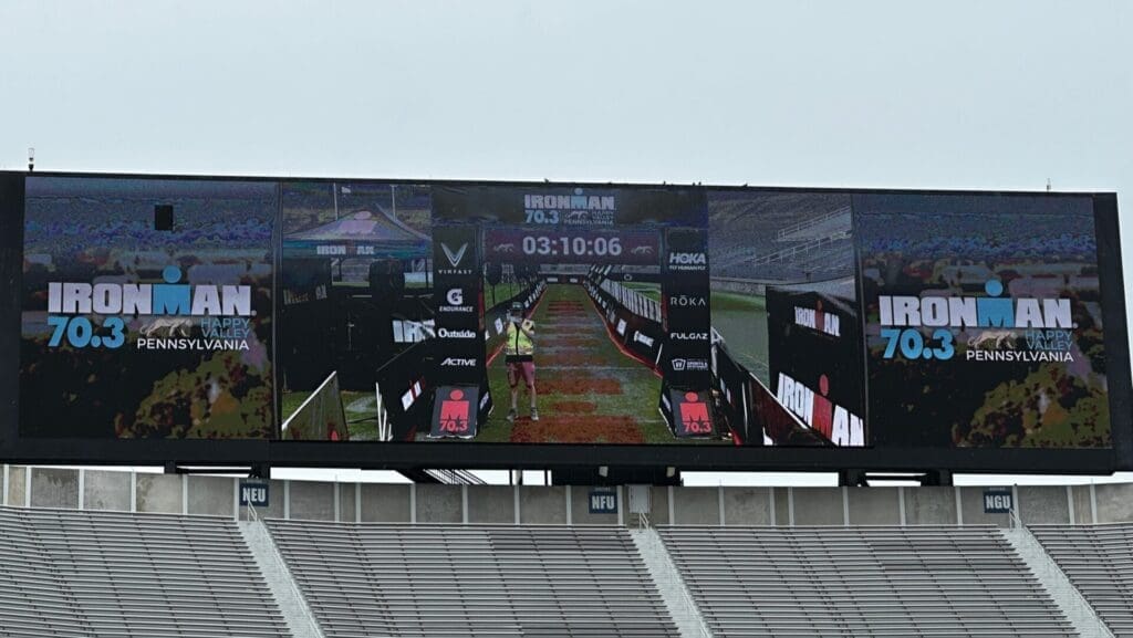 Three large LED screens at Penn State's stadium to allow for everyone in the stadium to see what is on the screen.